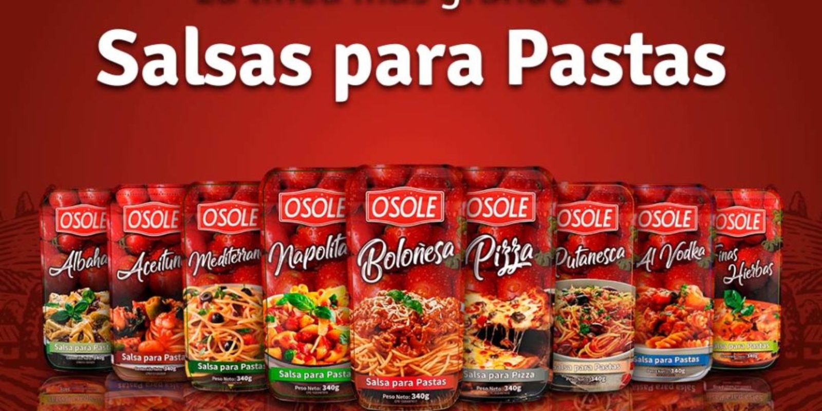 La línea más grande de Salsas para Pastas