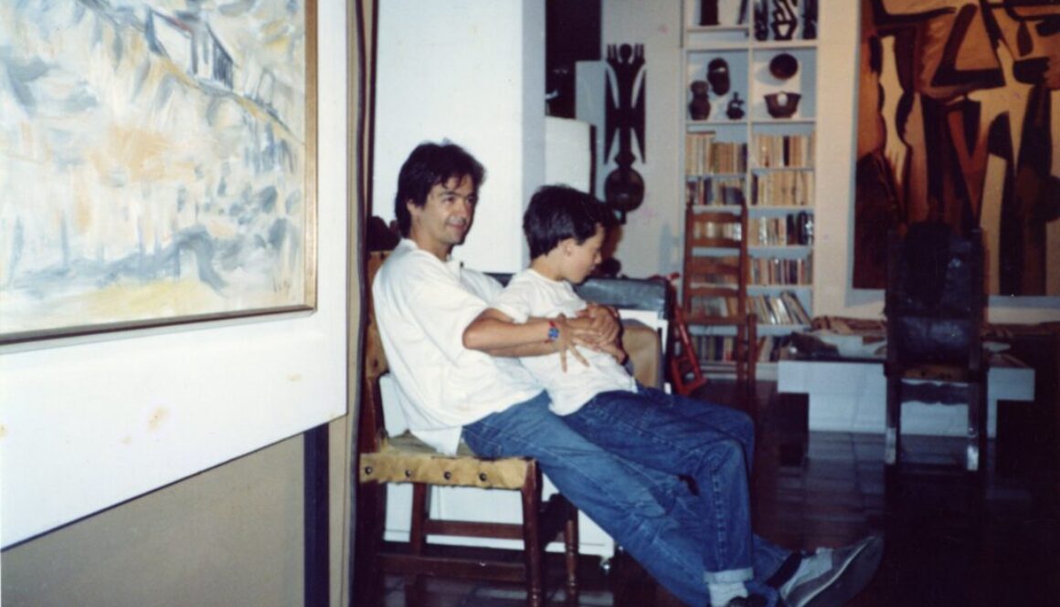 Visita al taller de Vigas. Eduardo Planchart e hijo 1990 - CFOV06131