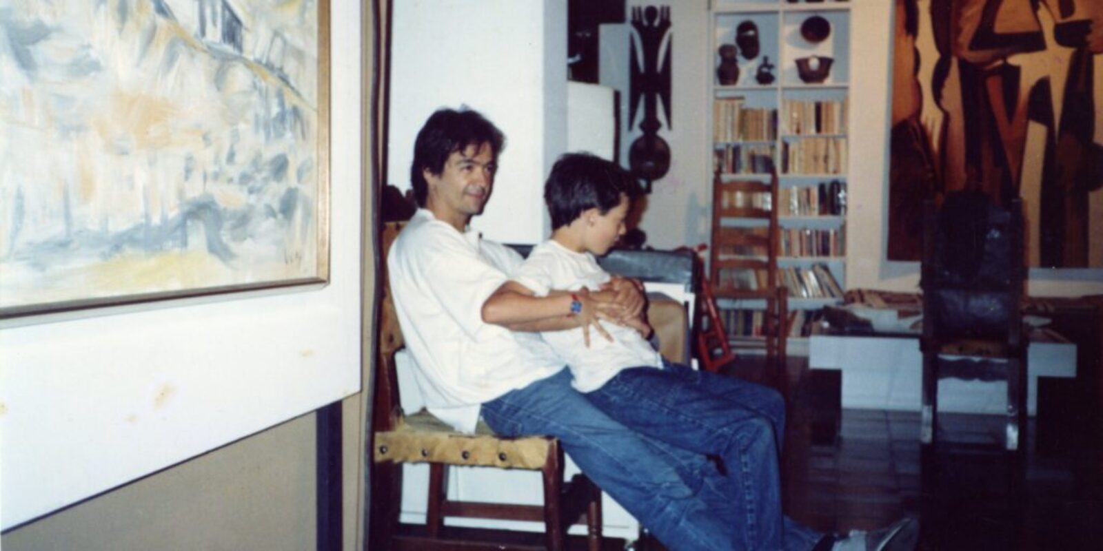 Visita al taller de Vigas. Eduardo Planchart e hijo 1990 - CFOV06131