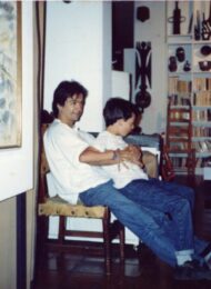 Visita al taller de Vigas. Eduardo Planchart e hijo 1990 - CFOV06131