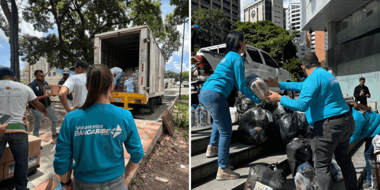 Voluntarios Bancaribe entregan donativo a Caritas